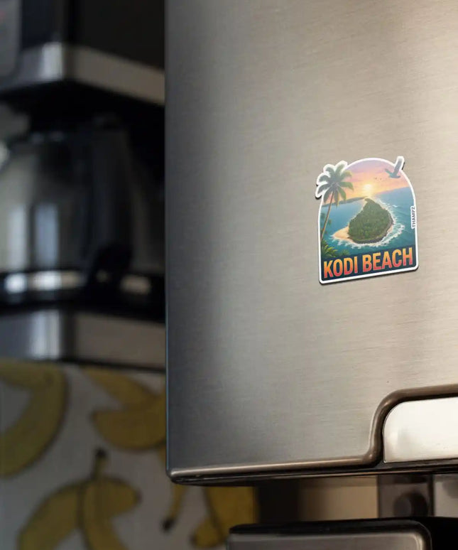 Kodi Beach Fridge Magnet – Coastal Travel Souvenir & Collectible