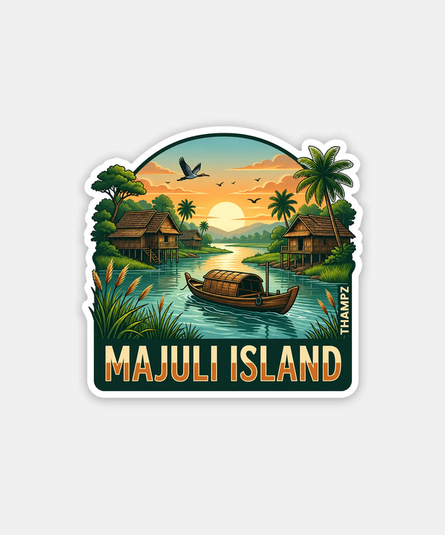 Majuli Island Fridge Magnet – Cultural Travel Souvenir & Collectible