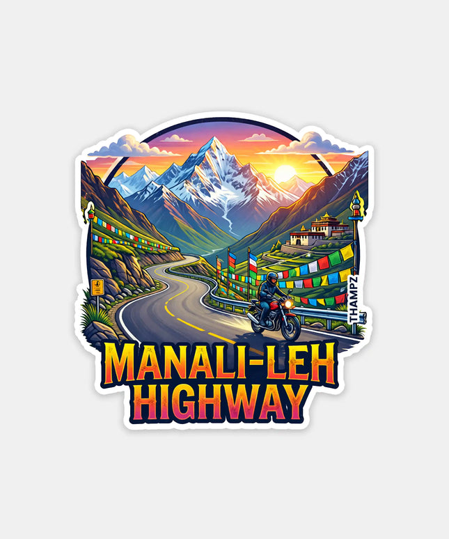 Manali-Leh Highway Fridge Magnet – Adventure Travel Souvenir & Collectible