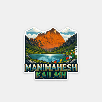 Manimahesh Kailash Fridge Magnet – Himalayan Spiritual Travel Souvenir & Collectible
