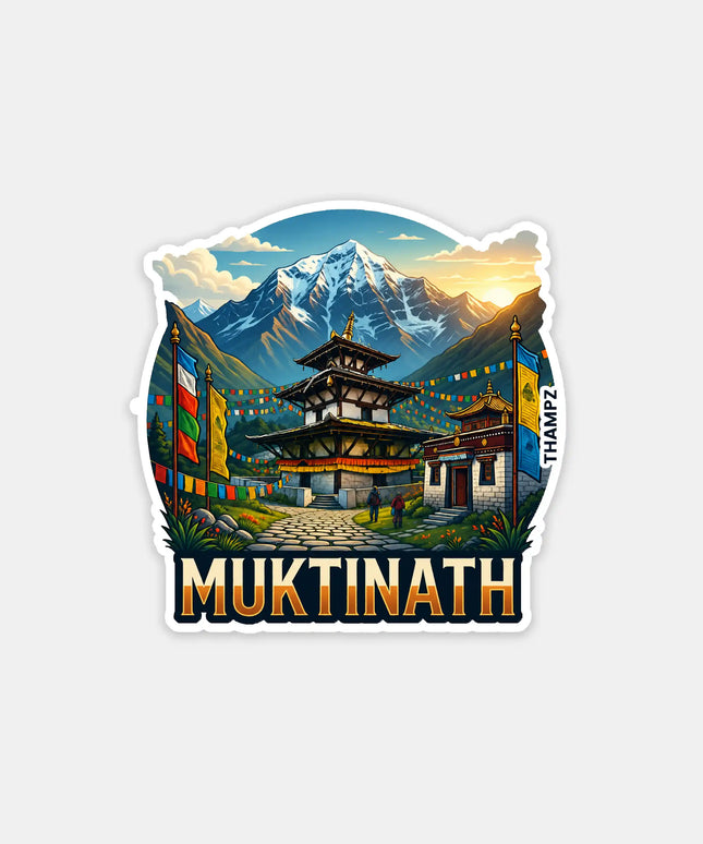 Muktinath Fridge Magnet – Himalayan Spiritual Travel Souvenir & Collectible