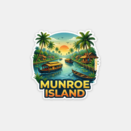 Munroe Island Fridge Magnet – Backwater Travel Souvenir & Collectible