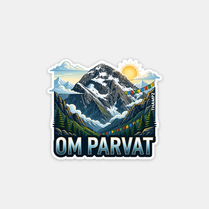 Om Parvat Fridge Magnet – Himalayan Spiritual Travel Souvenir & Collectible