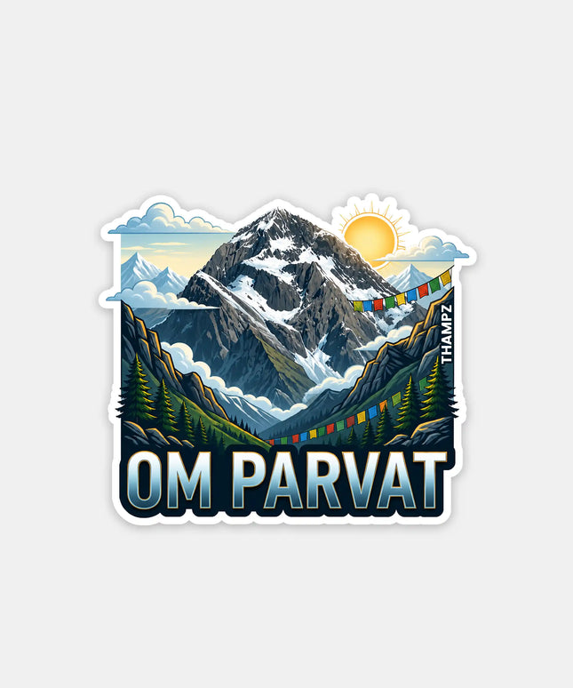 Om Parvat Fridge Magnet – Himalayan Spiritual Travel Souvenir & Collectible