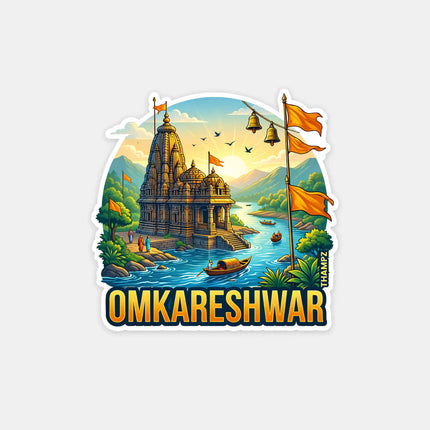 Omkareshwar Fridge Magnet – Spiritual Travel Souvenir & Collectible