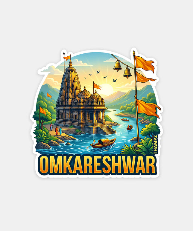 Omkareshwar Fridge Magnet – Spiritual Travel Souvenir & Collectible