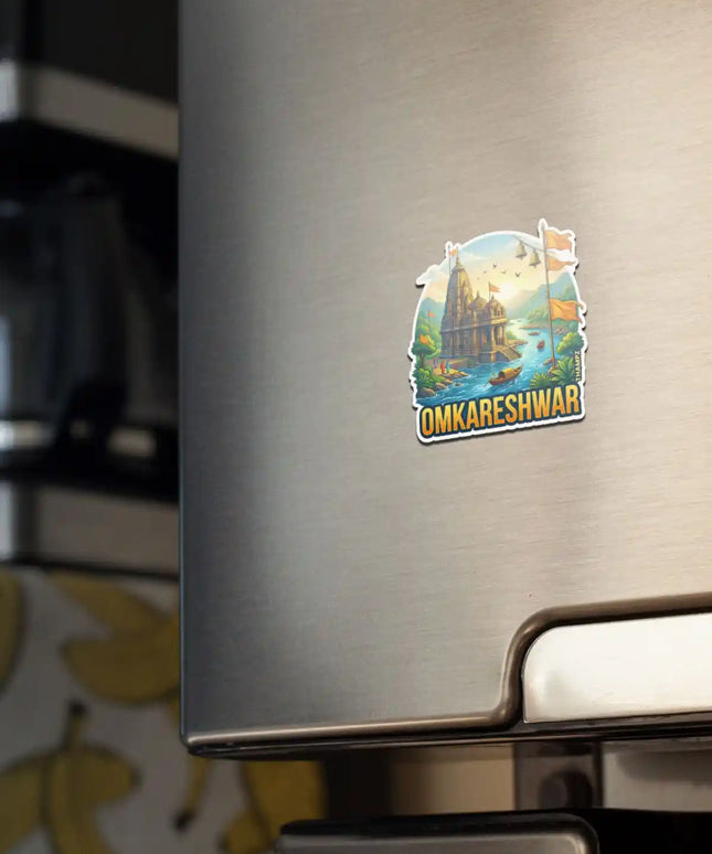 Omkareshwar Fridge Magnet – Spiritual Travel Souvenir & Collectible