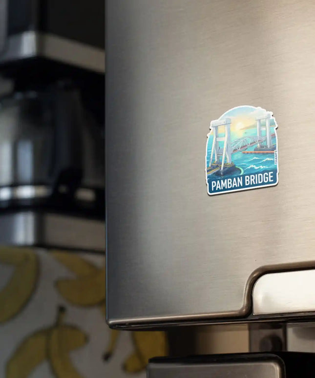 Pamban Bridge Fridge Magnet – Heritage Travel Souvenir & Collectible