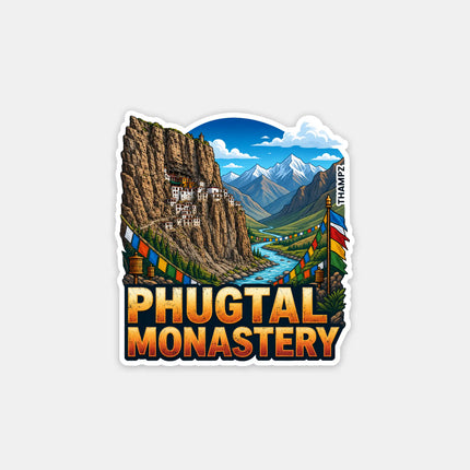 Phugtal Monastery Fridge Magnet – Ladakh Spiritual Travel Souvenir & Collectible