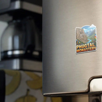 Phugtal Monastery Fridge Magnet – Ladakh Spiritual Travel Souvenir & Collectible