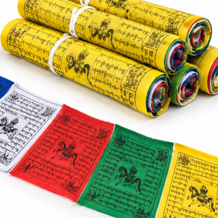 Lungta Premium Tibetan Prayer Flags – Himalayan Wind Horse Buddhist Hanging Decor