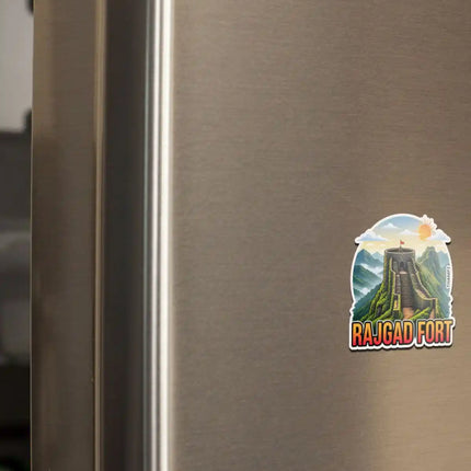Rajgad Fort Fridge Magnet – Trekking Travel Souvenir & Collectible
