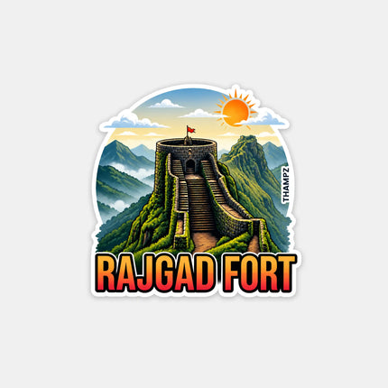 Rajgad Fort Fridge Magnet – Trekking Travel Souvenir & Collectible