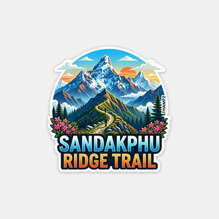Sandakphu Ridge Trail Fridge Magnet – Himalayan Travel Souvenir & Collectible