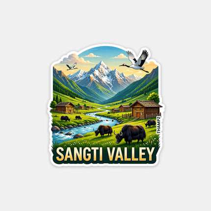 Sangti Valley Fridge Magnet – Himalayan Travel Souvenir & Collectible