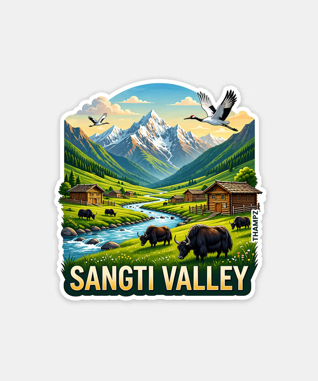 Sangti Valley Fridge Magnet – Himalayan Travel Souvenir & Collectible