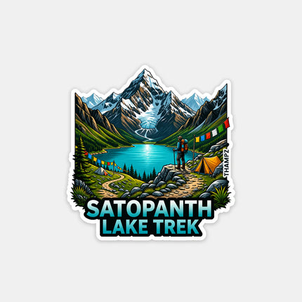 Satopanth Lake Trek Uttarakhand 3D Embossed Flexible Fridge Magnet – Himalayan Travel Souvenir