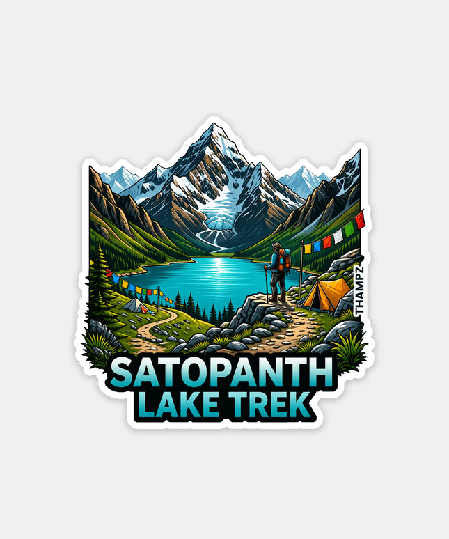 Satopanth Lake Trek Uttarakhand 3D Embossed Flexible Fridge Magnet – Himalayan Travel Souvenir