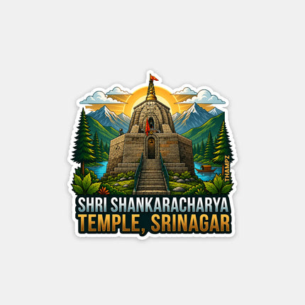 Shri Shankaracharya Temple Srinagar Fridge Magnet – Spiritual Travel Souvenir & Collectible