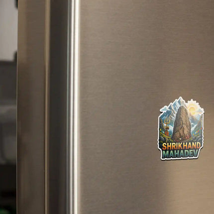 Shrikhand Mahadev Fridge Magnet – Himalayan Spiritual Travel Souvenir & Collectible