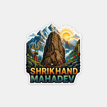 Shrikhand Mahadev Fridge Magnet – Himalayan Spiritual Travel Souvenir & Collectible