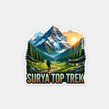 Surya Top Trek Uttarakhand 3D Embossed Flexible Fridge Magnet – Himalayan Travel Souvenir
