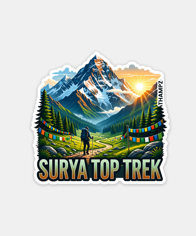 Surya Top Trek Uttarakhand 3D Embossed Flexible Fridge Magnet – Himalayan Travel Souvenir