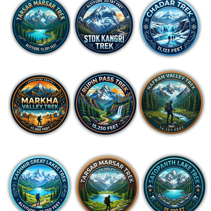 Himalayan Explorer Collection Metal Pin Badges (Set of 22) – Ultimate Himalayan Adventure Souvenir Set