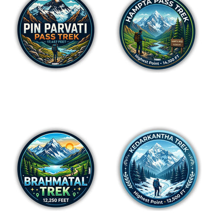 Himalayan Explorer Collection Metal Pin Badges (Set of 22) – Ultimate Himalayan Adventure Souvenir Set