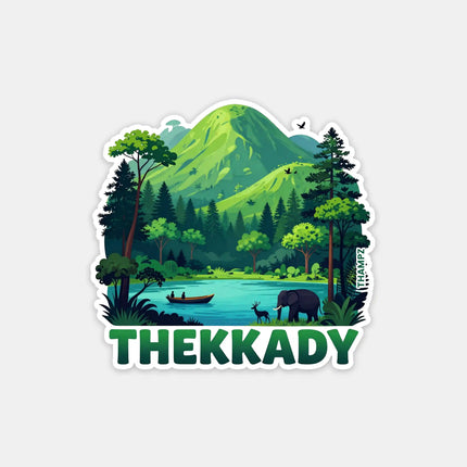 Thekkady Fridge Magnet – Wildlife Travel Souvenir & Collectible
