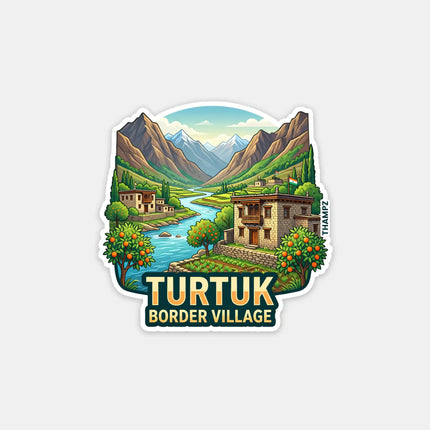 Turtuk Border Village Fridge Magnet – Ladakh Travel Souvenir & Collectible