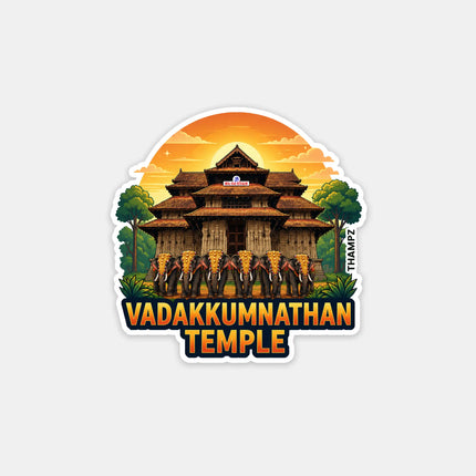 Vadakkumnathan Temple Thrissur Kerala 3D Embossed Flexible Fridge Magnet – Temple Travel Souvenir