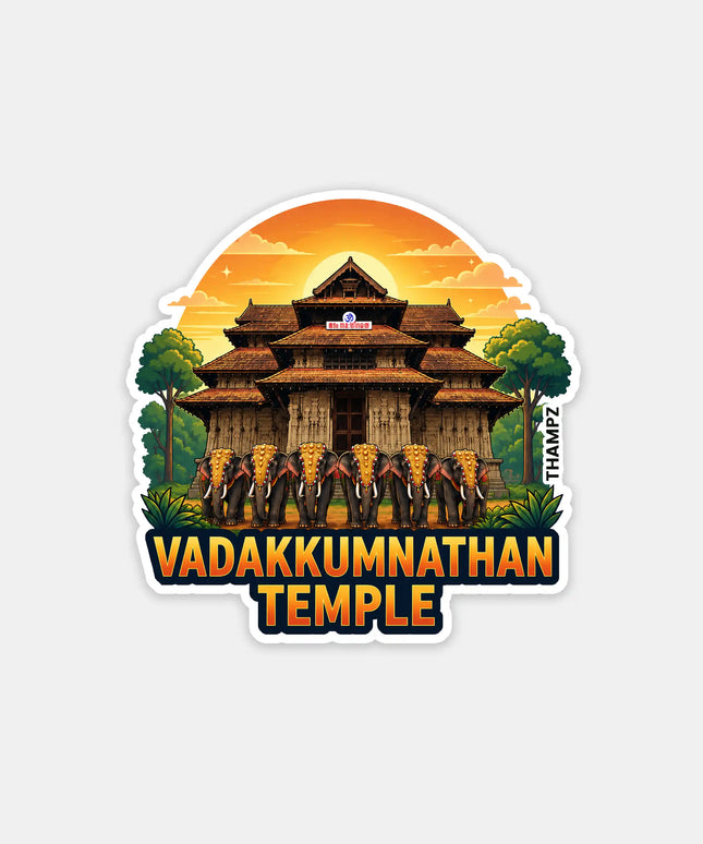 Vadakkumnathan Temple Thrissur Kerala 3D Embossed Flexible Fridge Magnet – Temple Travel Souvenir