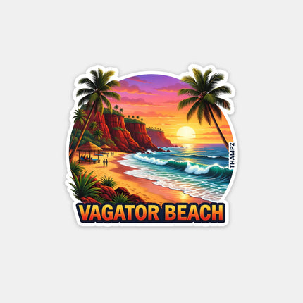 Vagator Beach Fridge Magnet – Beach Travel Souvenir & Collectible