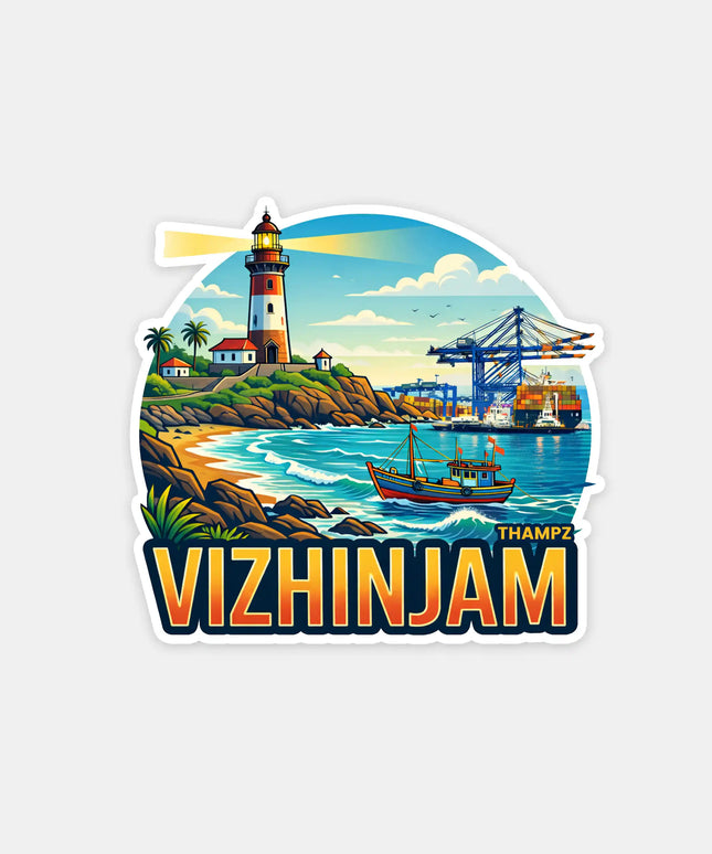 Vizhinjam Fridge Magnet – Coastal Travel Souvenir & Collectible