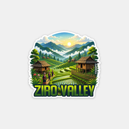 Ziro Valley Fridge Magnet – Himalayan Travel Souvenir & Collectible