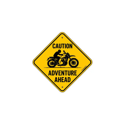 Adventure Ahead   Glossy Die Cut Vinyl Sticker for Bike, Helmet  Laptop