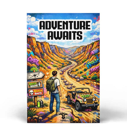 Adventure Awaits Travel Postcard Scenic Photo Postcard