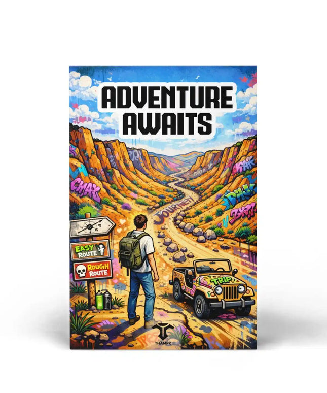 Adventure Awaits Travel Postcard Scenic Photo Postcard