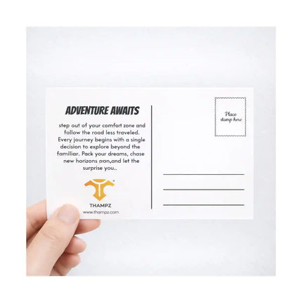adventure awaits travel postcard scenic photo postcard