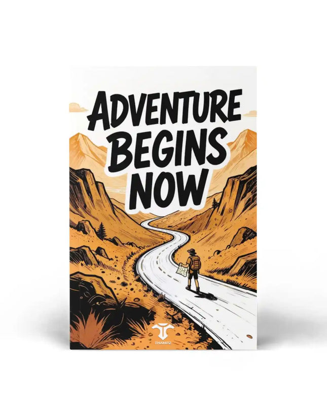 Adventure Begins Now Travel Postcard Photo Postcard