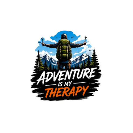 Adventure Is My Therapy   Adventure Lover Glossy Die Cut Vinyl Sticker