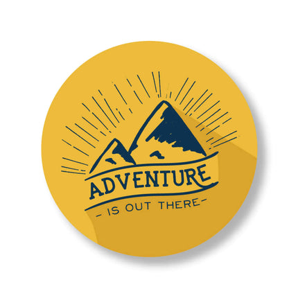 Adventure Is Out There – Mountain Explorer Round Pin Badge