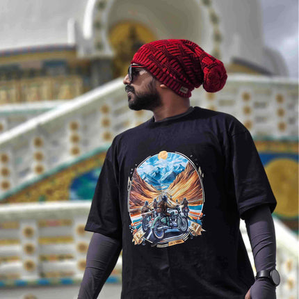 Adventure Riders – Motorcycle And Mountain Oversized T-Shirt