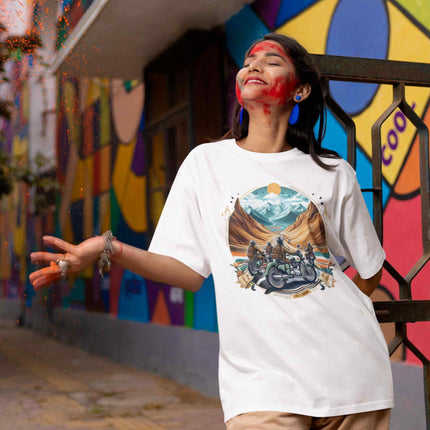 Adventure Riders – Motorcycle And Mountain Oversized T-Shirt