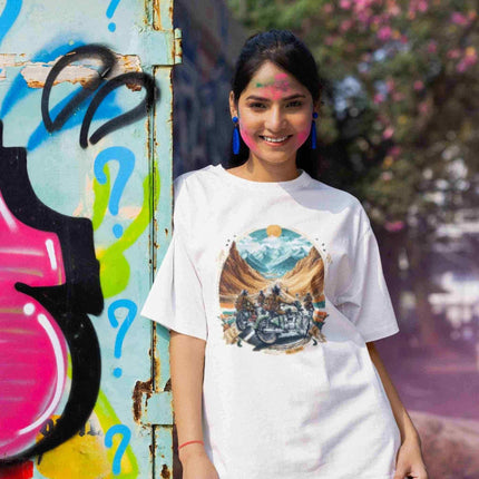 Adventure Riders – Motorcycle And Mountain Oversized T-Shirt