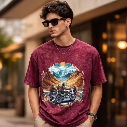 Adventure Riders Oversized Unisex Acid Wash T-Shirt