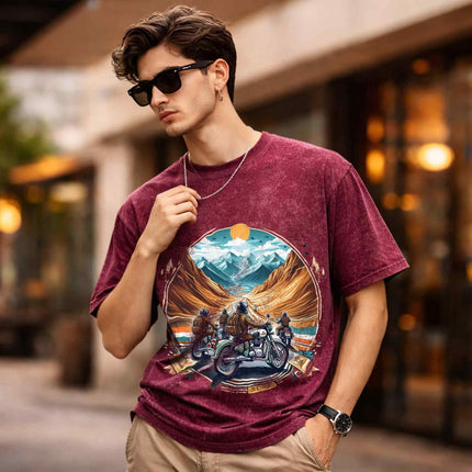 Adventure Riders Oversized Unisex Acid Wash T-Shirt