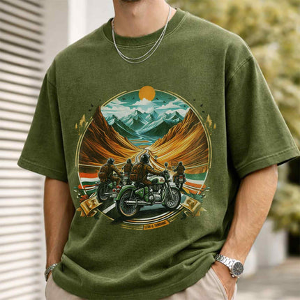 Adventure Riders Oversized Unisex Acid Wash T-Shirt