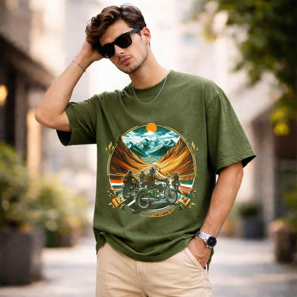 Adventure Riders Oversized Unisex Acid Wash T-Shirt
